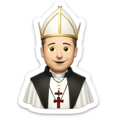 Elon Musk as the pope sticker