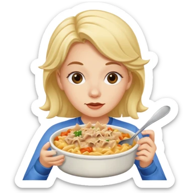 lesbian white girl tuna caserole sticker