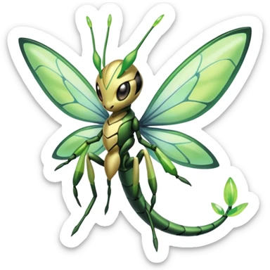 Meloetta-Beedrill-Scyther-Celebi-fusion sticker