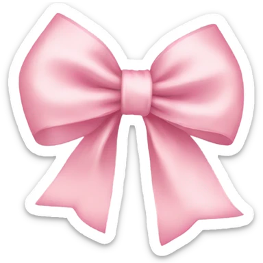 light pink ribbon bow sticker