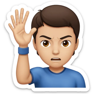 L emoticon deve  tirare uno schiaffo al rovescio  sticker