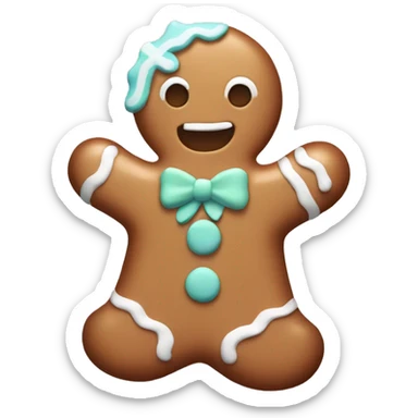 Pastel gingerbread man sticker