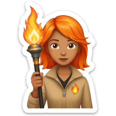 womanThe torchbearer sticker