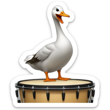 goose drumming sticker