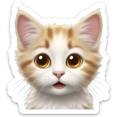 Kitten coughing sticker