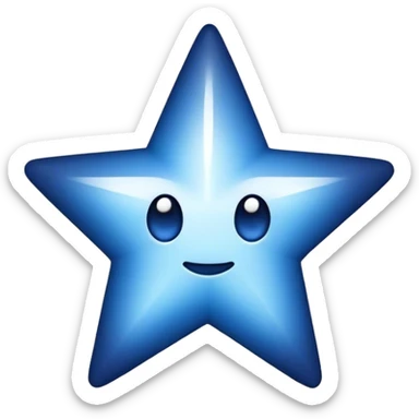 a star color blu navy  sticker