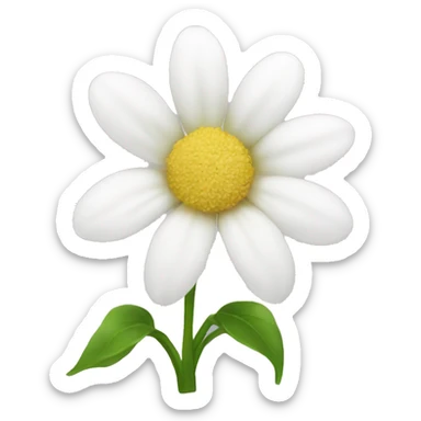 white flowers sticker