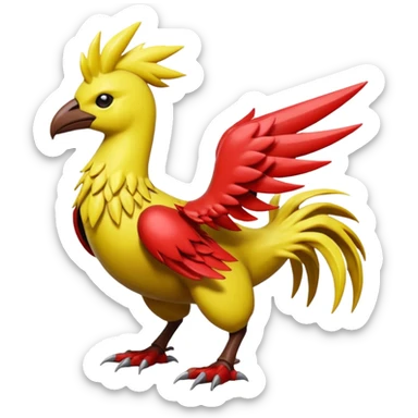 Inteleon-Chocobo-Scizor-Bisharp-Pokémon-Fusion, full body sticker