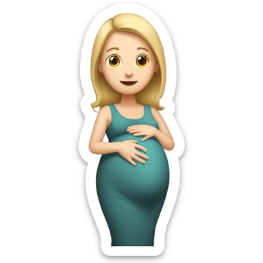 White pregnant woman  sticker