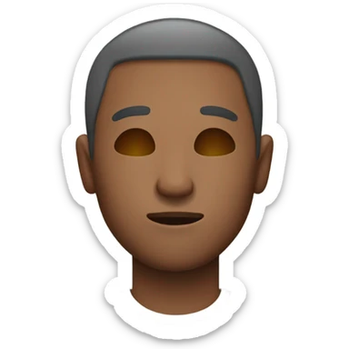 man aged 30 with eyes closed sticker