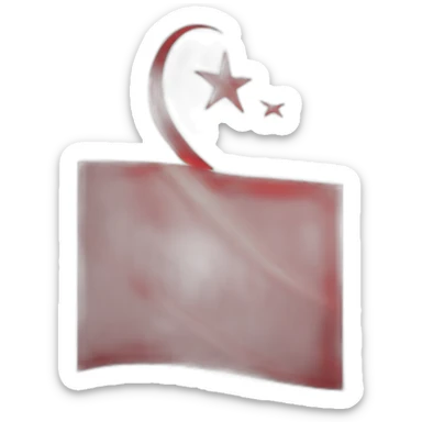 tunisian flag sticker