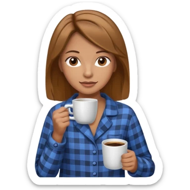 Pijama mujer castaña sticker