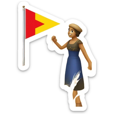 Sicilian flag sticker