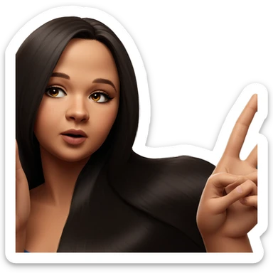 realistic portrait of girl sticker