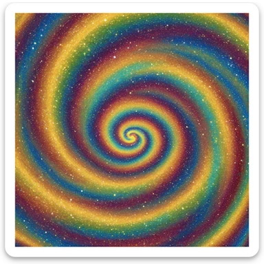 very colorful spiral and sparkle sticker