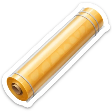 A thin and long roll of transparent plastic wrapping for food  sticker