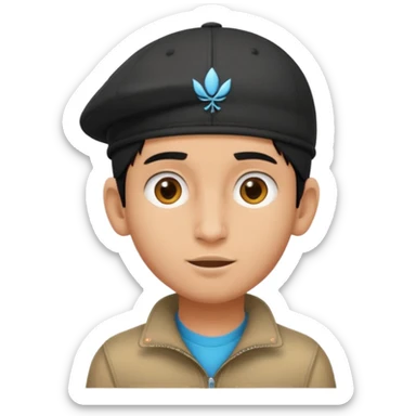  Fait un jeune indien pas trop beau avec un léger surprise un double menton et une casquette sur la tete sticker