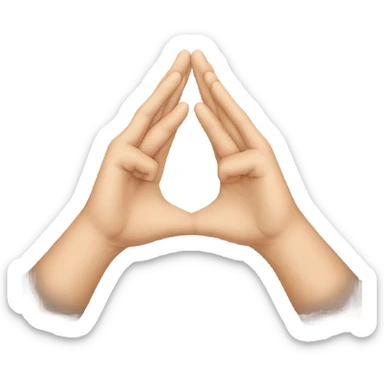 Two hands like triangle  sticker