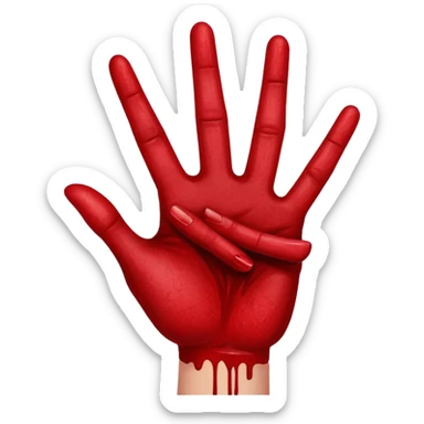 blood gang sign sticker