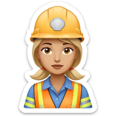 female labour worker fainted sticker