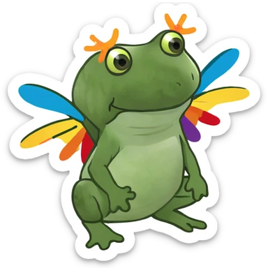bufo with wings sticker