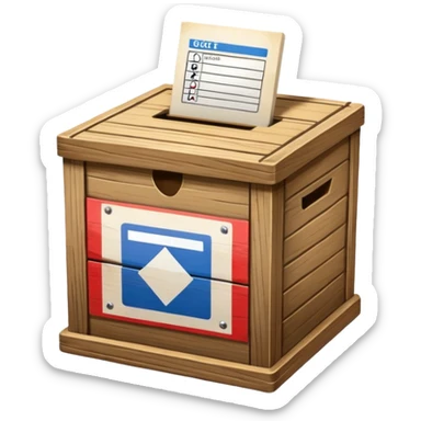 Caja de votos sticker