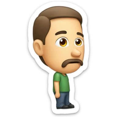 a man smelling a fart sticker