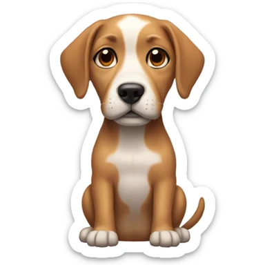 dog with human face sticker