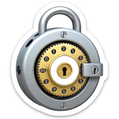 combination lock sticker