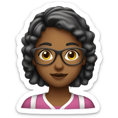 Burnett girl studyin sticker