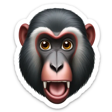 mandrill realist sticker