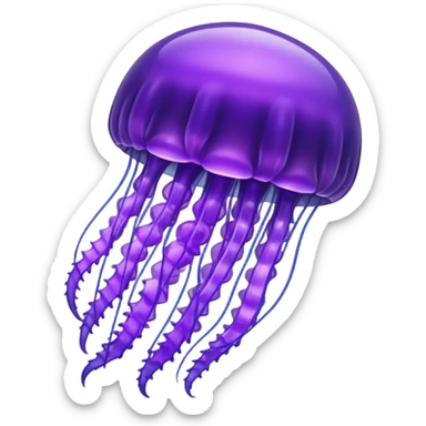 Purple jellyfish sticker