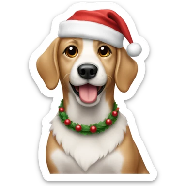 Christmas dog sticker