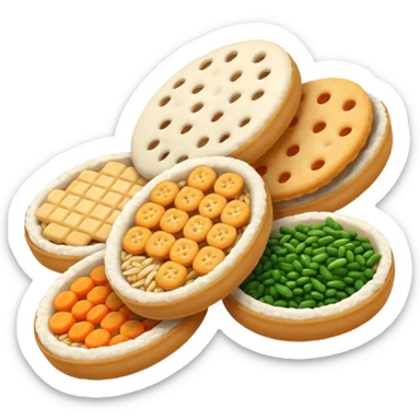 Asian rice cracker mix sticker