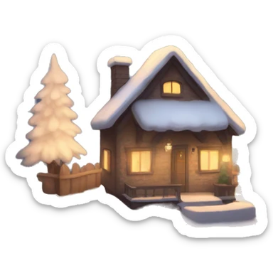 Cozy winter lights  sticker