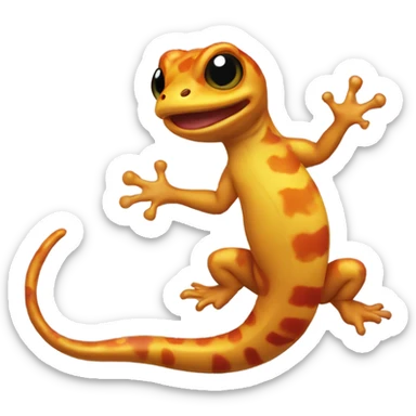 Salamander juggling sticker