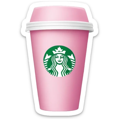 Pink starbucks cup cute  sticker