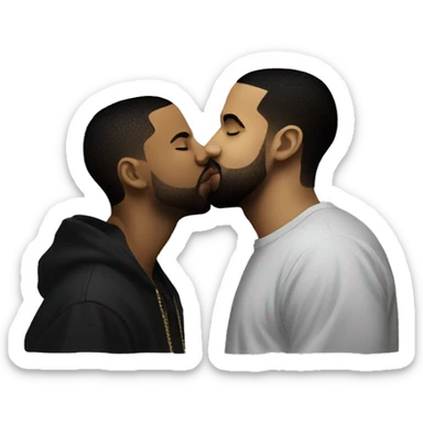 Drake kissing Kendrick Lamar sticker