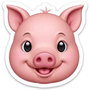 winking pig sticker