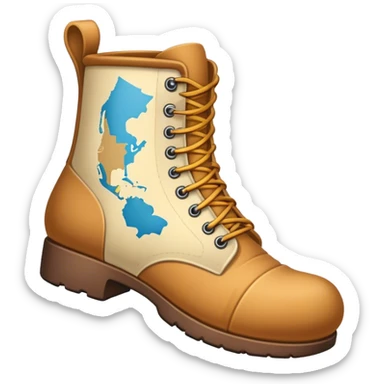 cre un pais en forma de botas sticker