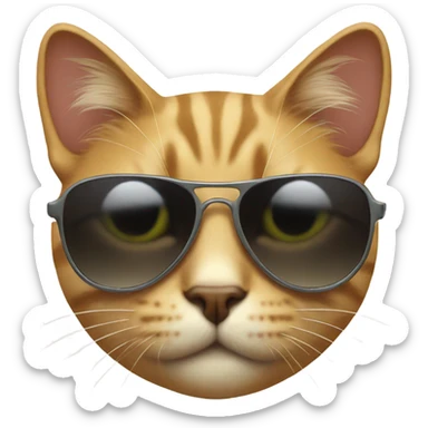 Cat with sunglasses sticker