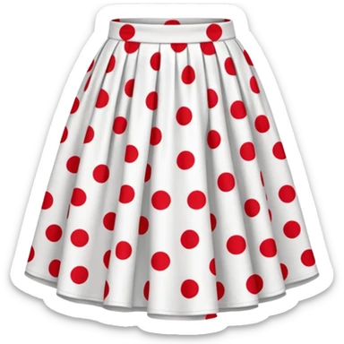 a white skirt with many red spots (only skirt) sticker