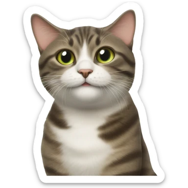 Cat smelling catnip sticker