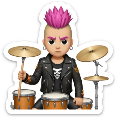 drummer animal punk sticker