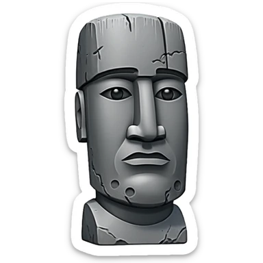 Sigma moai gigachad statue sticker