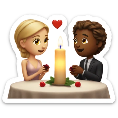 Hyper Realistic Romantic candlelit date sticker