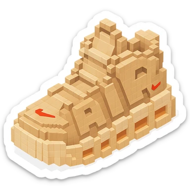 Nike Air More Uptempo sneakers in beige color sticker