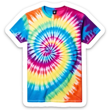 tie-dye graphic tee shirt sticker