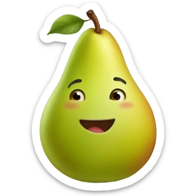 pear shaped bir sticker