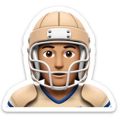 Cinematic Realistic image of rugby headgear with detailed padding and rugged design elements, set against a blurred stadium background with bold, high-contrast lighting that highlights its protective design sticker